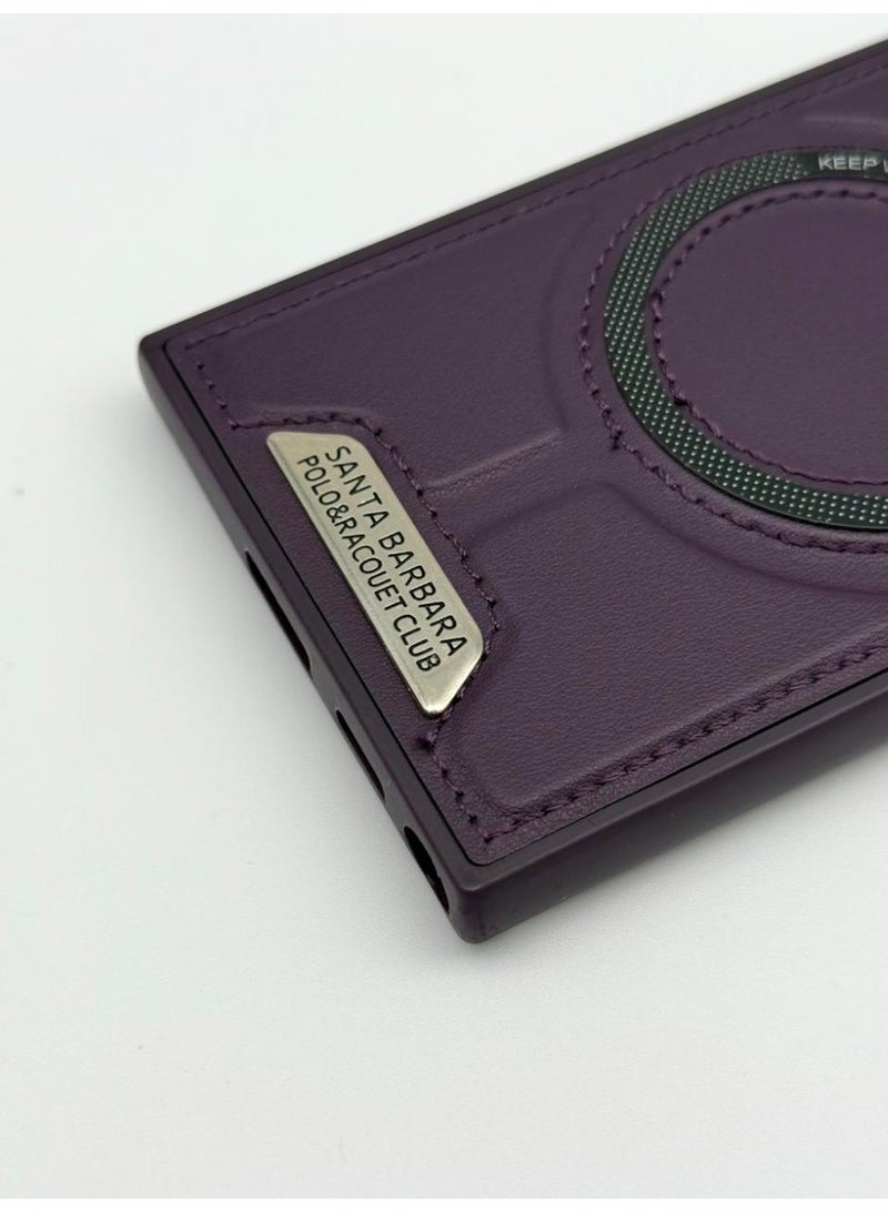 general Santa Barbara Polo & Racouet Club Edition Magsafe Leather Case for Samsung Galaxy S22 Ultra | Premium Magnetic Card Holder & Shockproof Protection - Image 3